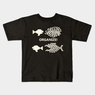 Organize Fish (White) Kids T-Shirt